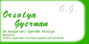 orsolya gyerman business card