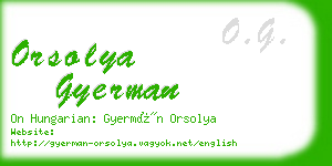 orsolya gyerman business card